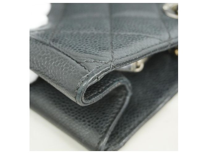 Timeless Borsa tote in pelle di vitello grana nera Chanel Nero - vista 8