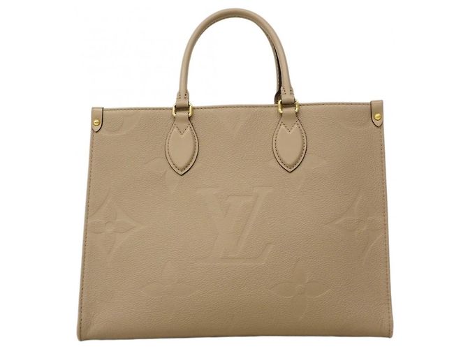 Borsa tote OnTheGo MM in Monogram Empreinte Louis Vuitton Beige - vista 11