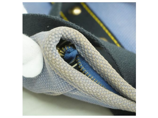 Louis Vuitton Antigua Cabas MM Tasche Blau - Ansicht 8