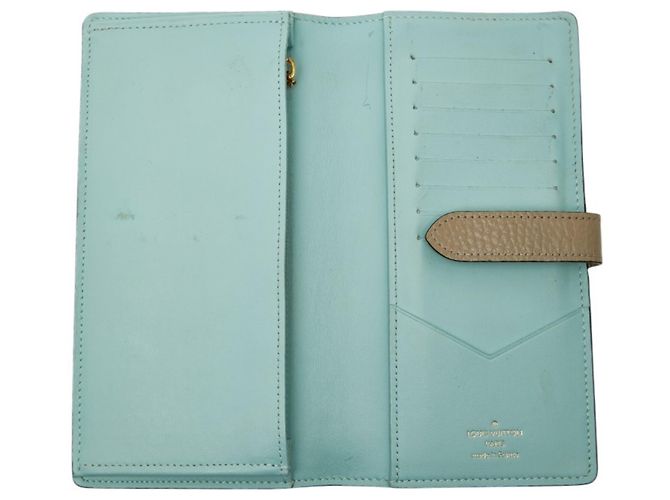 Louis Vuitton Langer Geldbeutel aus beigem Taurillon-Leder - Ansicht 6