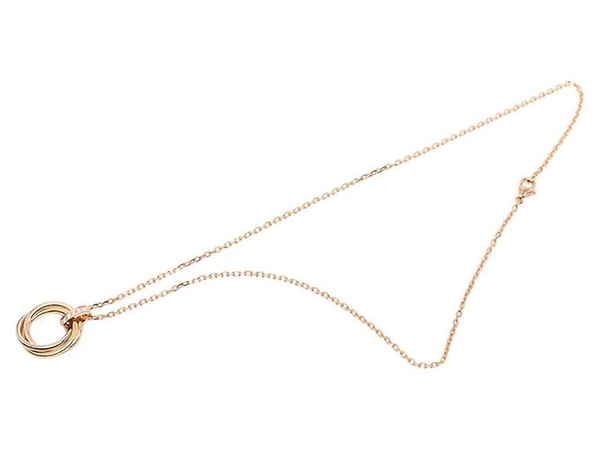 Collar Péndulo Trinity 5 Diamantes de Cartier Plata Dorado - vista 3