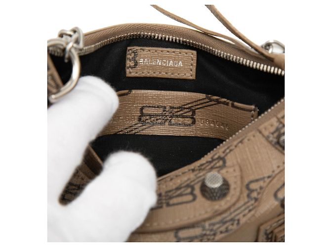Borsa a tracolla mini Lucagol BB Monogram di Balenciaga Marrone - vista 6