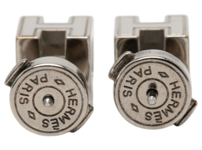 Pendientes H-Cube Cage d'H de Hermès Plata Rosa - vista 2