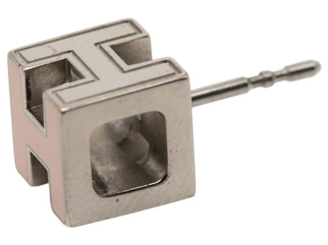 Pendientes H-Cube Cage d'H de Hermès Plata Rosa - vista 4