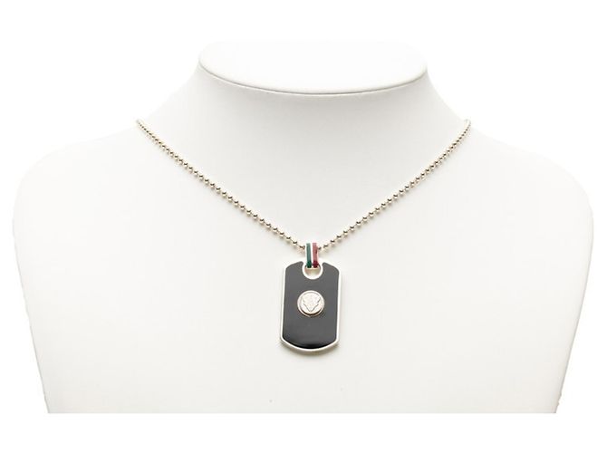 Collana Gucci Crest Sherry Line Argento Multicolore - vista 4