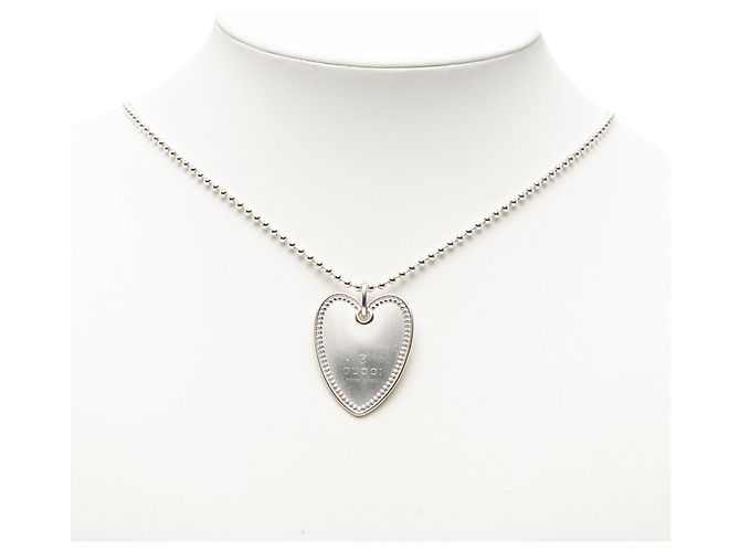 Collana a forma di cuore Gucci in argento 925 - vista 6