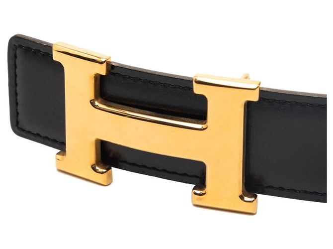 Cinto reversível H-Buckle Constance da Hermès Preto - vista 3