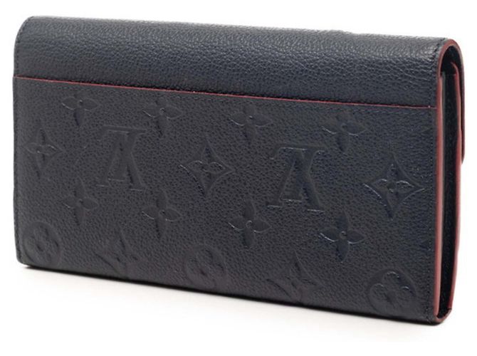 Sarah Portafoglio lungo Louis Vuitton Monogram Empreinte in Marine Rouge e Blu Navy Rosso - vista 2