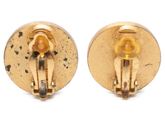 Chanel Logo Clip Ohrringe Beige Golden - Ansicht 2
