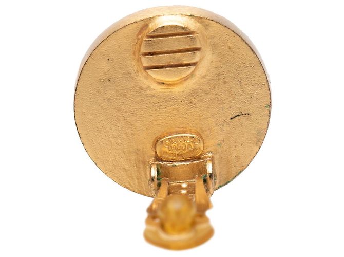 Chanel Logo Clip Ohrringe Beige Golden - Ansicht 3
