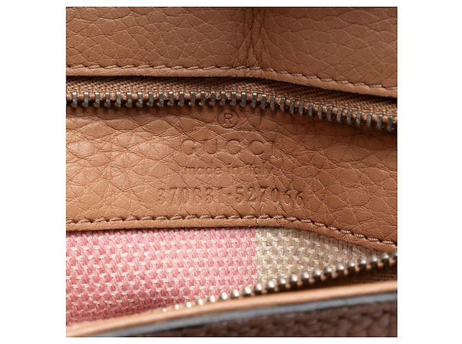 Bamboo Borsa a tracolla quotidiana in pelle marrone piccola con bambù Gucci Marrone chiaro - vista 5