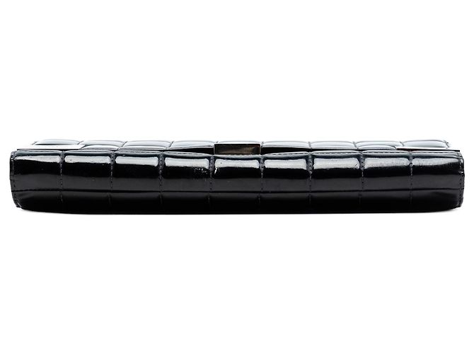 Clutch in catena in vernice nera CC cioccolato di Chanel Nero - vista 3