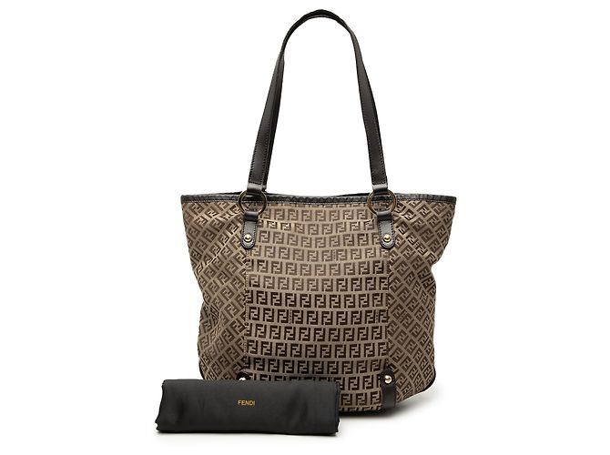 Fendi Beige Zucchino Canvas Tote - view 10