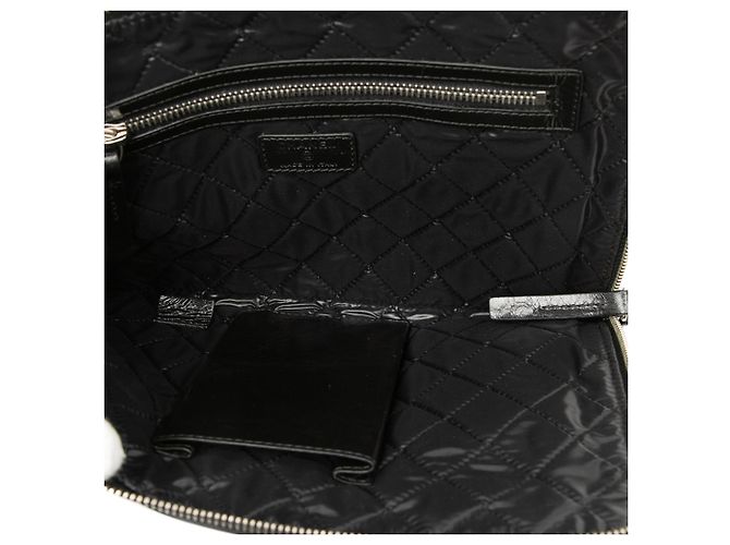 Clutch Chanel in pelle di vitello nera usurata Je Ne Suis Pas En Solde - vista 4