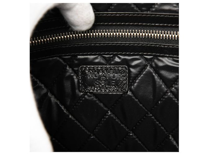 Clutch Chanel in pelle di vitello nera usurata Je Ne Suis Pas En Solde - vista 5