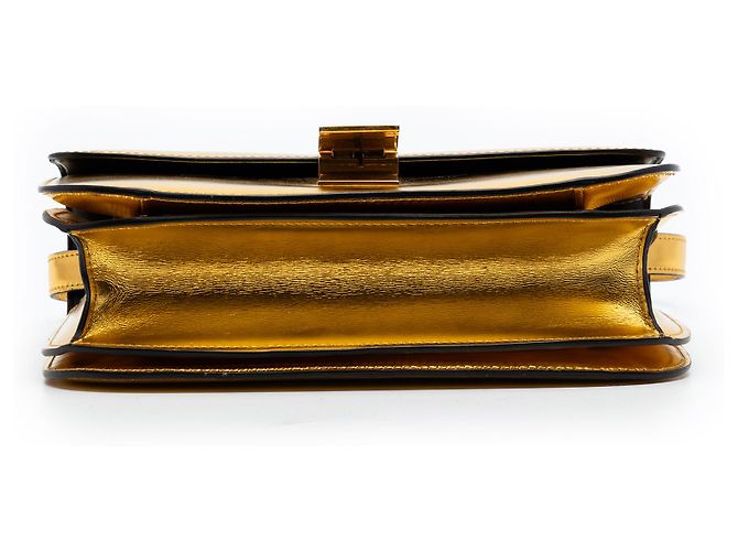 Classic Box Céline Celine Oro Medio Pelle di Vitello Scatola Classica D'oro - vista 3