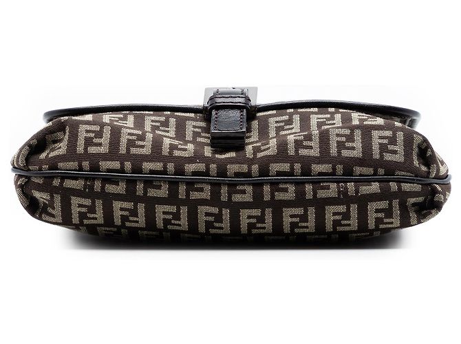 Borsa a tracolla in tela Zucchino marrone Fendi Marrone scuro - vista 3