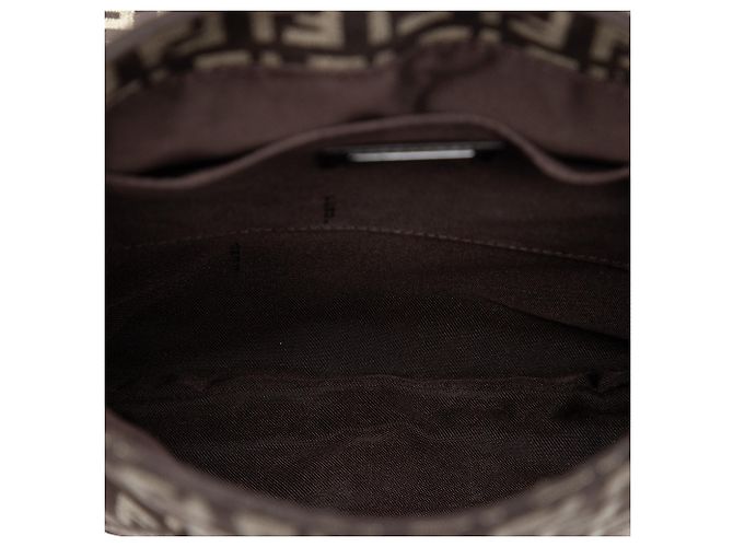 Borsa a tracolla in tela Zucchino marrone Fendi Marrone scuro - vista 4