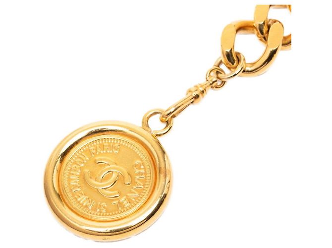 Cambon Chanel Coco Mark goldplattierter Kettengürtel Golden - Ansicht 4