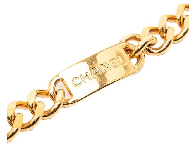 Cambon Chanel Coco Mark goldplattierter Kettengürtel Golden - Ansicht 5