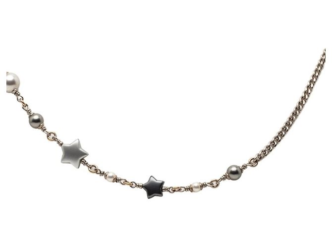 Collar largo Chanel Coco Mark Star Plata - vista 2