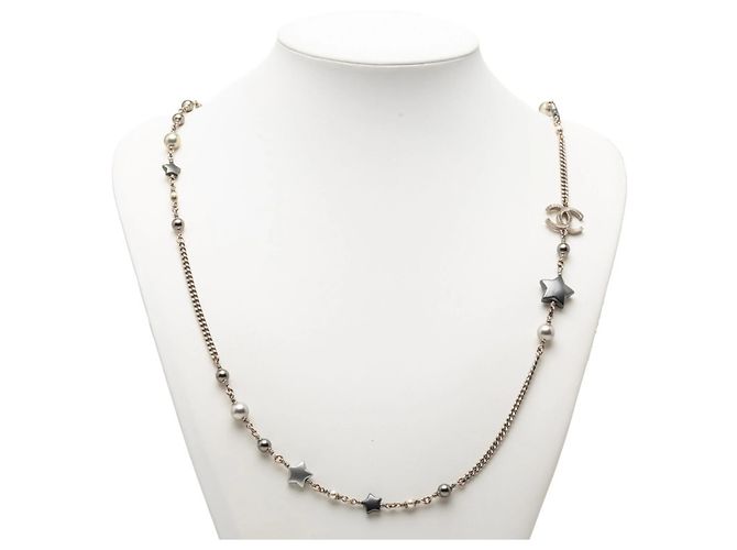 Collar largo Chanel Coco Mark Star Plata - vista 6