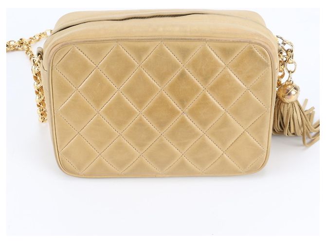 Borsa a Spalla in Pelle Chanel Matelassé Diana Flap Marrone Beige - vista 3
