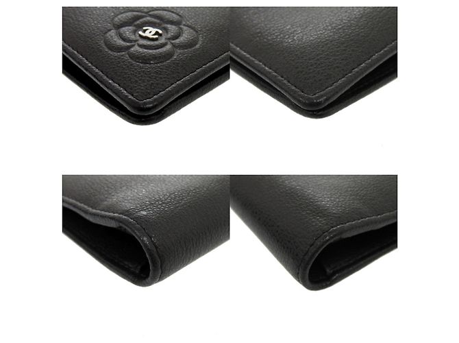 Cartera Larga de Cuero Camelia Chanel Negro - vista 5