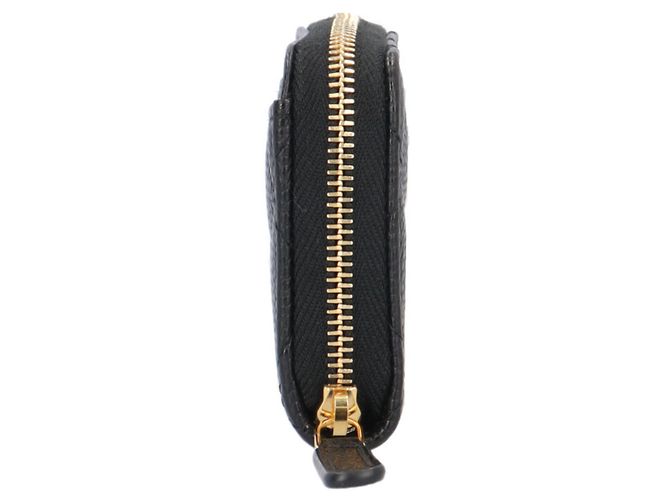 Portafoglio con zip classico Chanel in pelle di vitello grana nera - vista 3