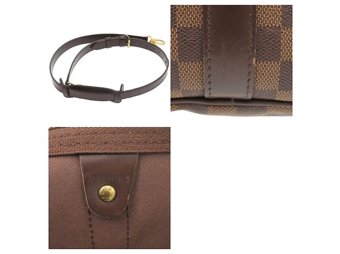 Borsa a Tracolla Keepall 55 Damier Louis Vuitton Marrone - vista 10