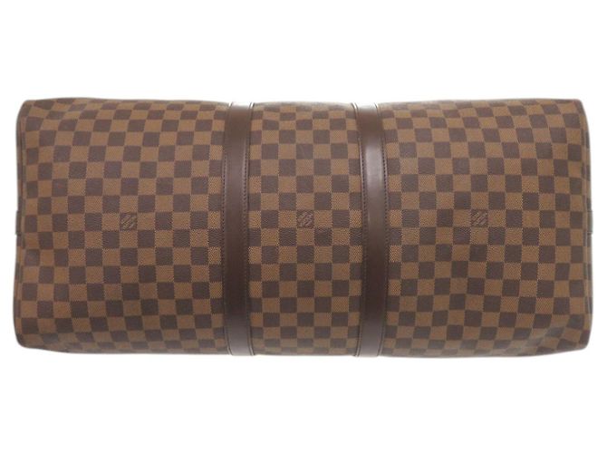 Borsa a Tracolla Keepall 55 Damier Louis Vuitton Marrone - vista 3