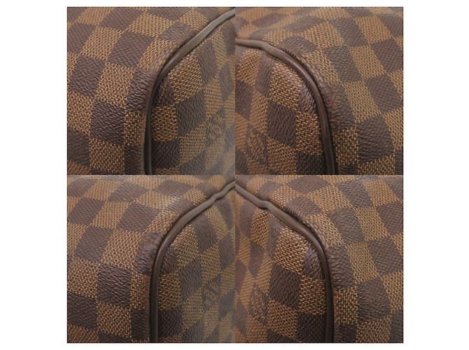 Borsa a Tracolla Keepall 55 Damier Louis Vuitton Marrone - vista 4
