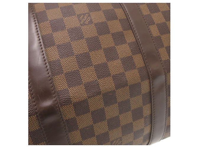 Borsa a Tracolla Keepall 55 Damier Louis Vuitton Marrone - vista 9
