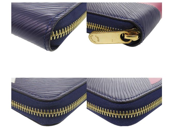 Cartera Zippy de cuero Epi Louis Vuitton Púrpura - vista 4