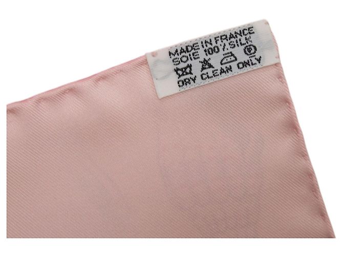 Foulard in seta Hermès Carré 90 Parures Oceaniche Rosa Bianco - vista 4