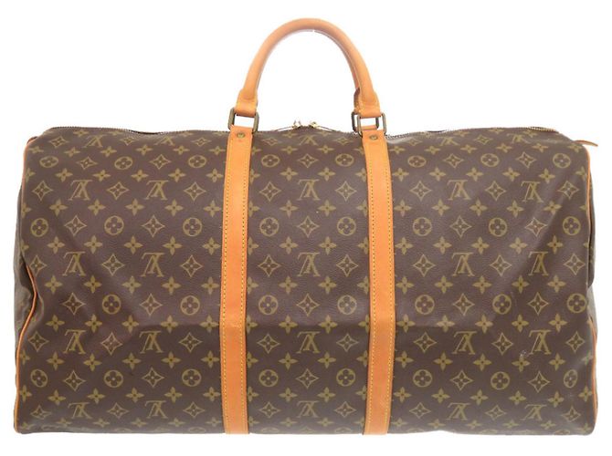 Borsa Boston Keepall 60 Monogram Louis Vuitton Marrone - vista 2