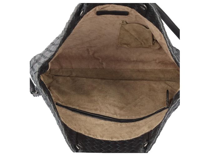 Borsa a Spalla Intrecciato Bottega Veneta Nero - vista 6