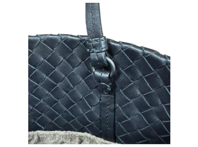 Borsa a Spalla Intrecciato Bottega Veneta Nero - vista 8