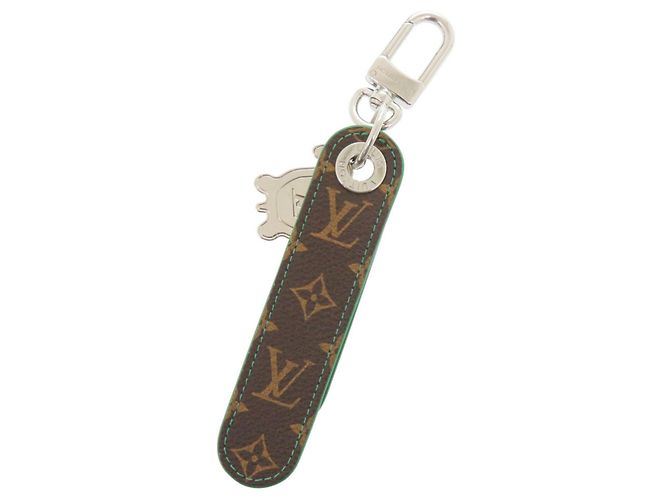 Louis Vuitton Monogram Turtle Keyring Brown Green - view 2