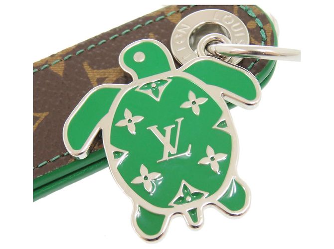 Louis Vuitton Monogram Turtle Keyring Brown Green - view 3