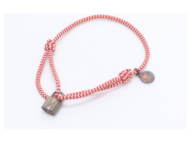Bracciale Charm Silver Lockit di Louis Vuitton Bianco Rosso - vista 2
