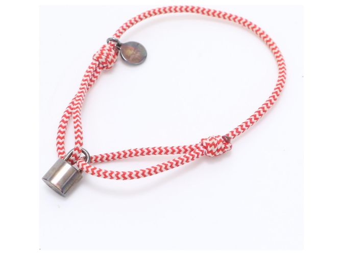 Bracciale Charm Silver Lockit di Louis Vuitton Bianco Rosso - vista 3