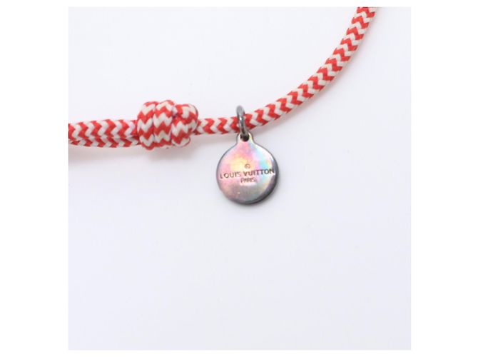 Bracciale Charm Silver Lockit di Louis Vuitton Bianco Rosso - vista 5