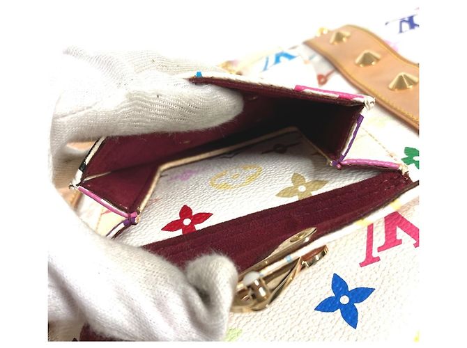 Borsa Boston Monogram Multicolore Louis Vuitton Bianco - vista 15