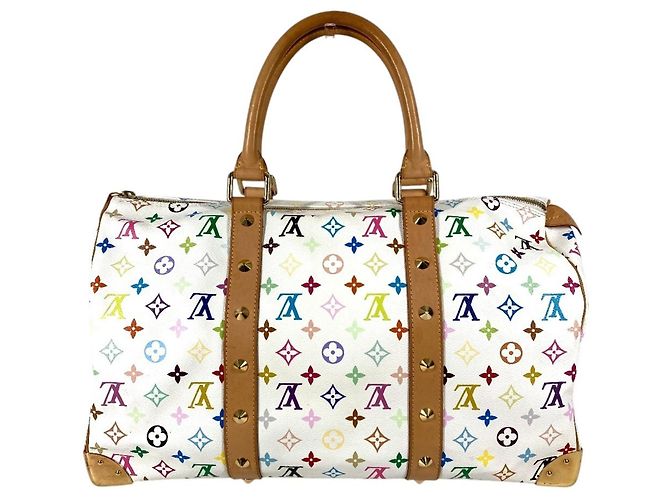 Borsa Boston Monogram Multicolore Louis Vuitton Bianco - vista 2