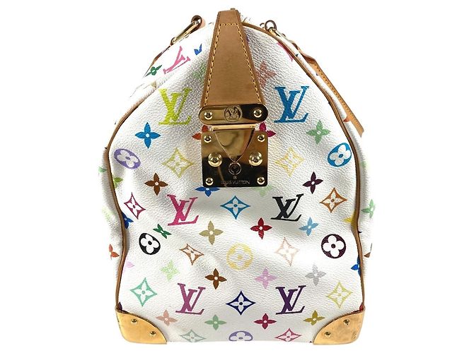 Borsa Boston Monogram Multicolore Louis Vuitton Bianco - vista 3