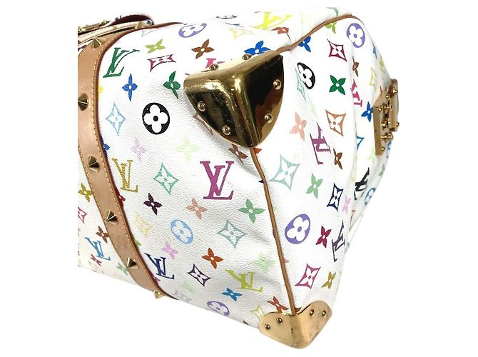 Borsa Boston Monogram Multicolore Louis Vuitton Bianco - vista 6