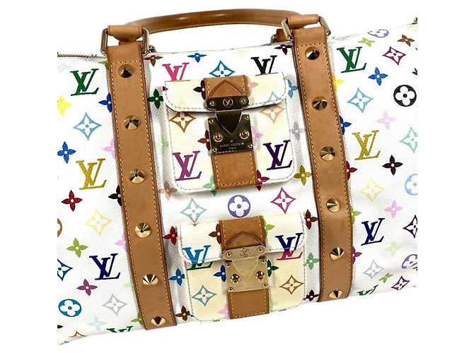 Borsa Boston Monogram Multicolore Louis Vuitton Bianco - vista 9