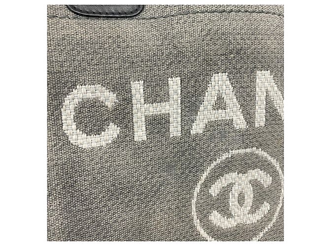 Borsa Tote Chanel Deauville con catena Marrone - vista 10