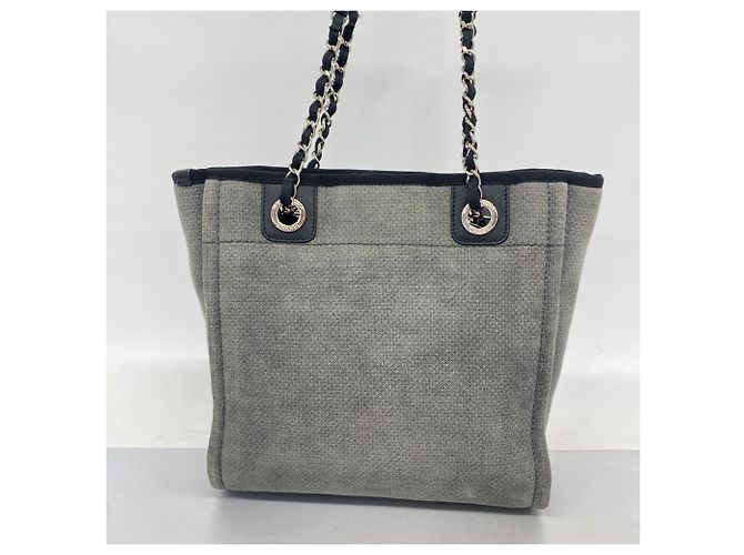 Borsa Tote Chanel Deauville con catena Marrone - vista 12